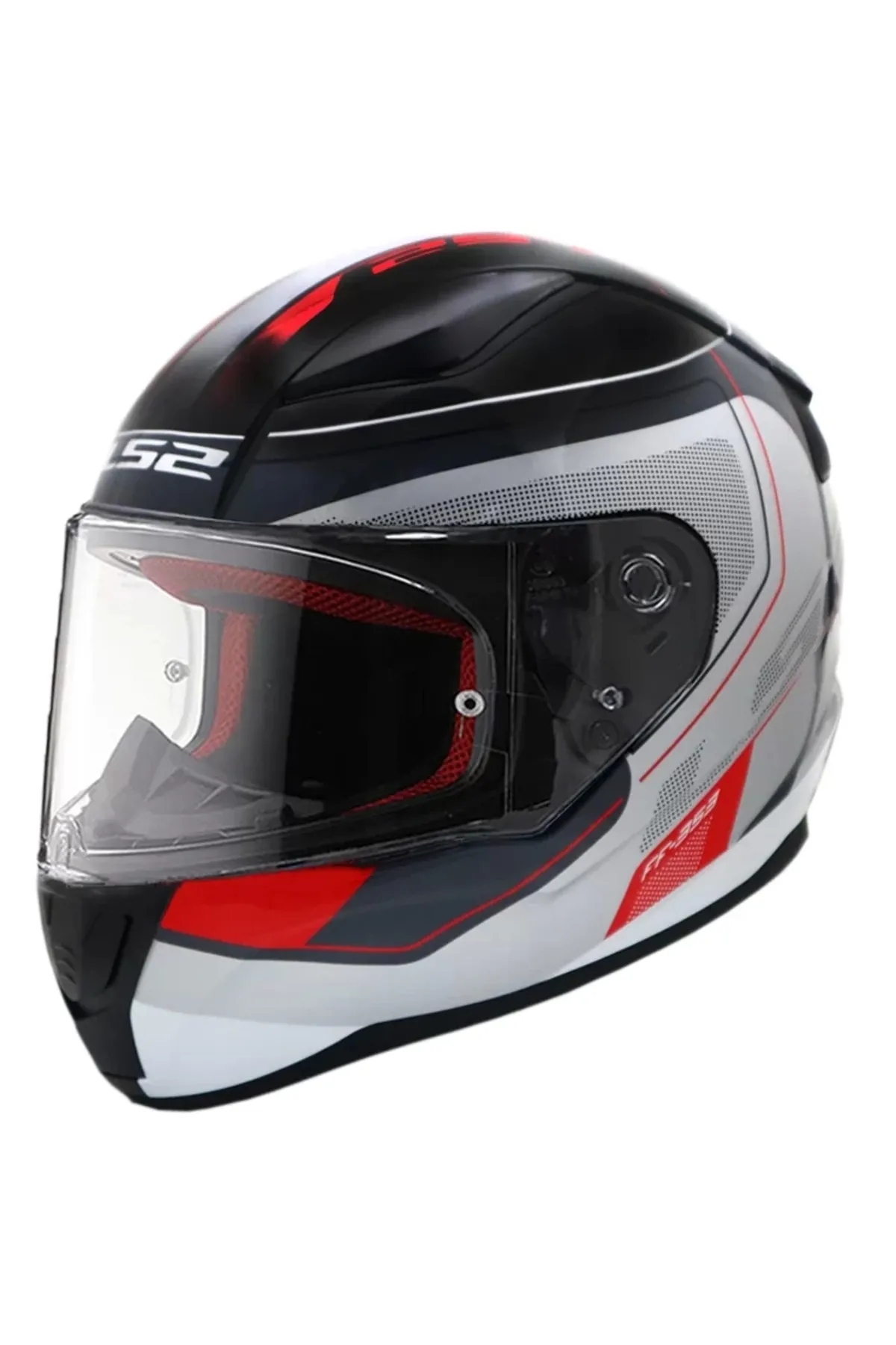 LS2 RAPID SLIDE KAPALI KASK BEYAZ-SİYAH-KIRMIZI LARGE